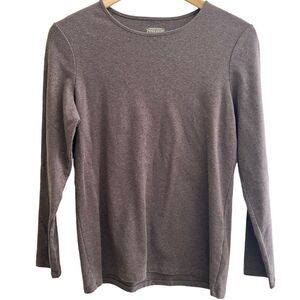 Pendleton Brown Heather 100% Cotton Knit Crew Neck Pullover. Size M women